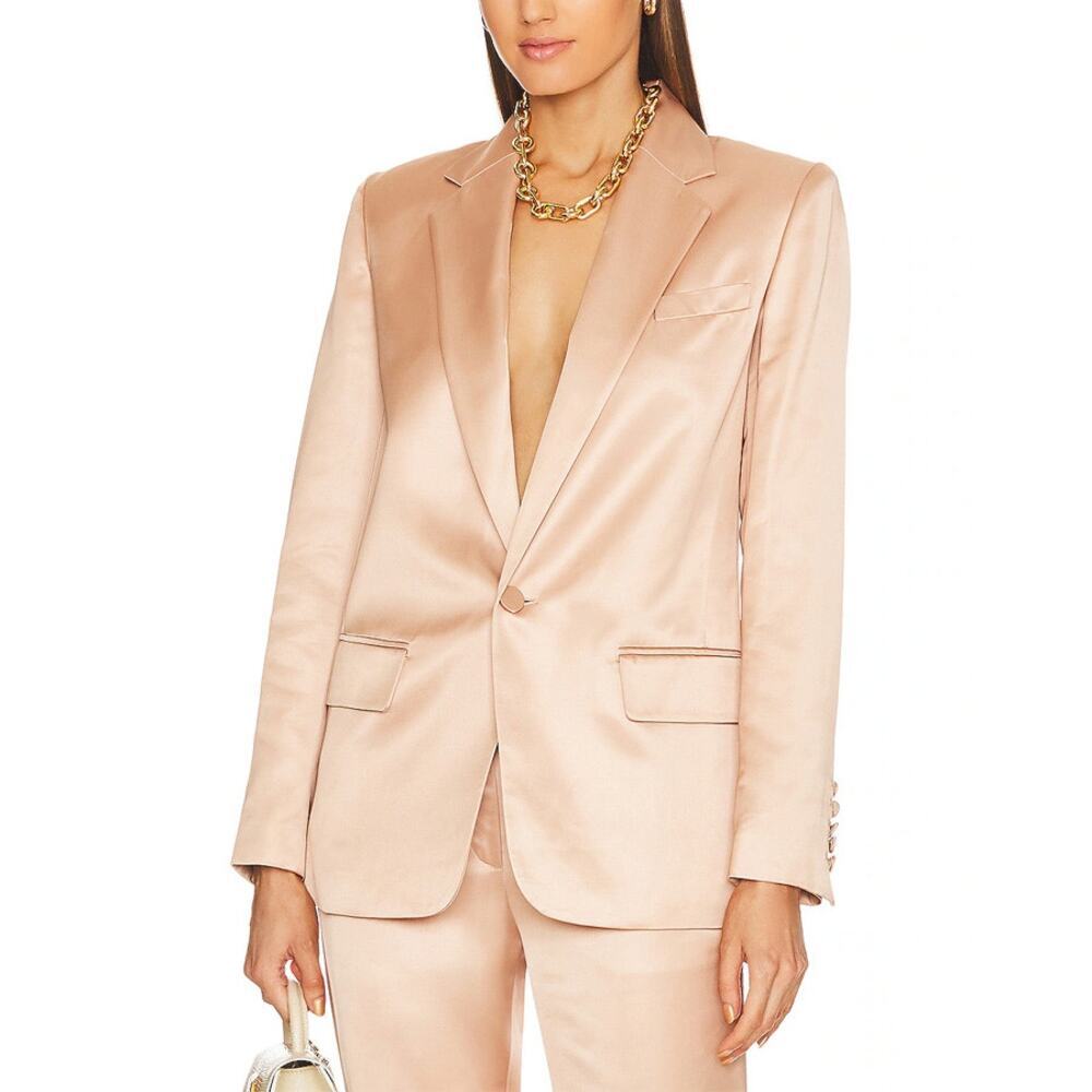 A.L.C. Dakota Satin Blazer Jacket in Sirocco Champagne NWT
